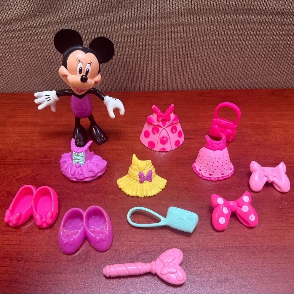 Disney Mattel Minnie Mouse Bow-Tique Dress Up Doll Snap N’ Style Mix N Match Lot